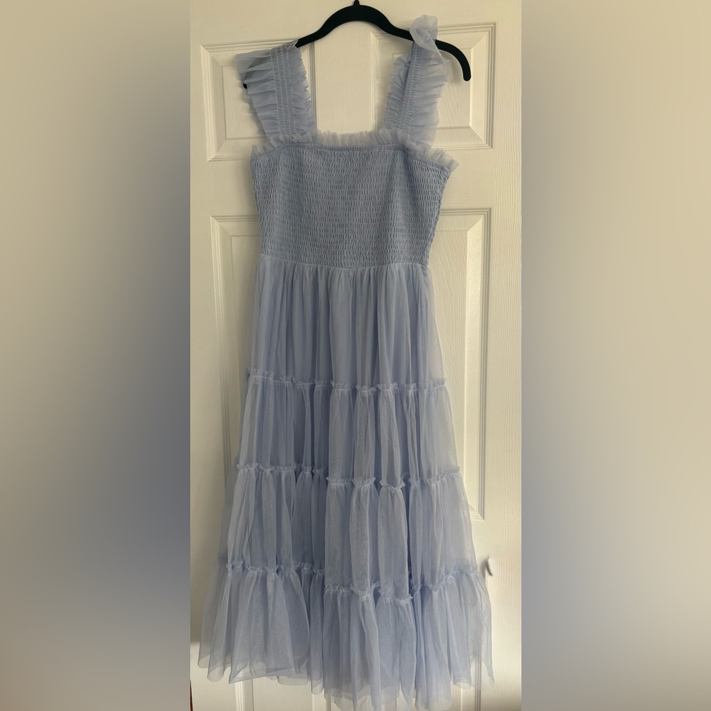 Light Blue Ruffled Dress